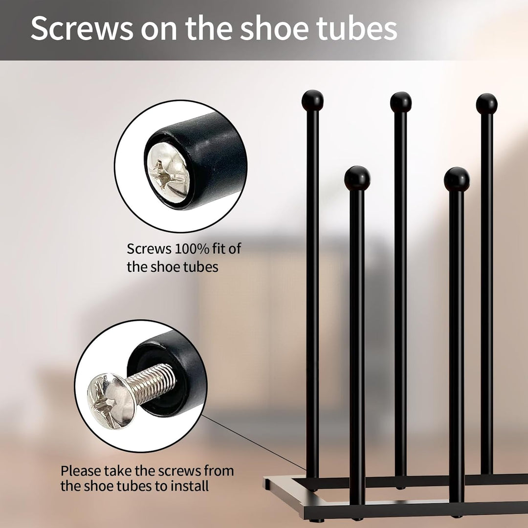 Schuhregal Stehend Metall - Freistehende Schuhschrank, Schuhablage für Schlafsaal, Schrank, Eingangs