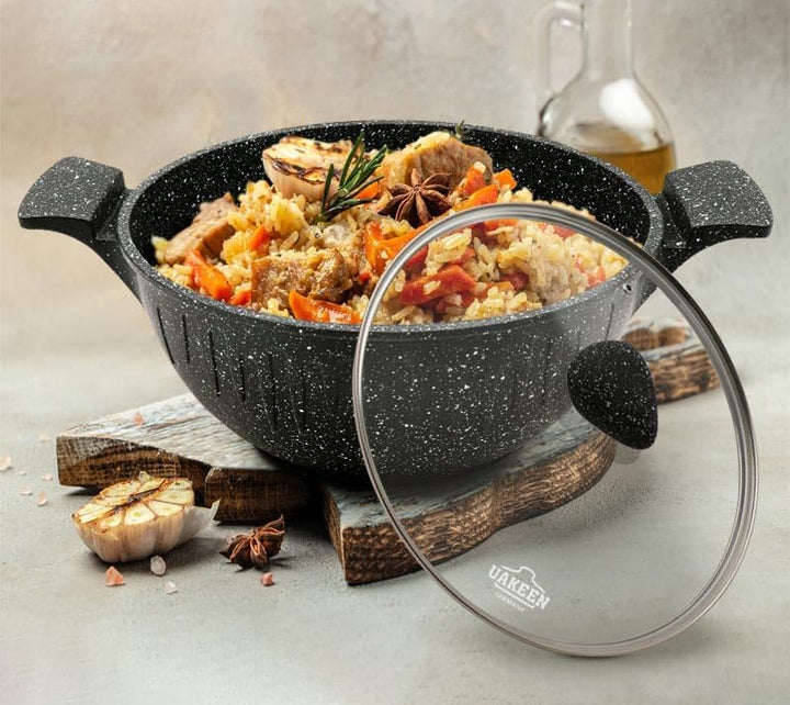Kasan/Kazan mit Granit Keramikbeschichtung 4 Liter 24cm Durchmesser Keramik Design Kochtopf, 4 Liter