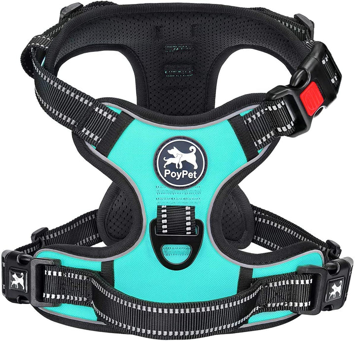 PoyPet Keine Pull Hundegeschirr Front Reflektierende Pet Weste für Hunde mit Einfache Kontrolle Grif