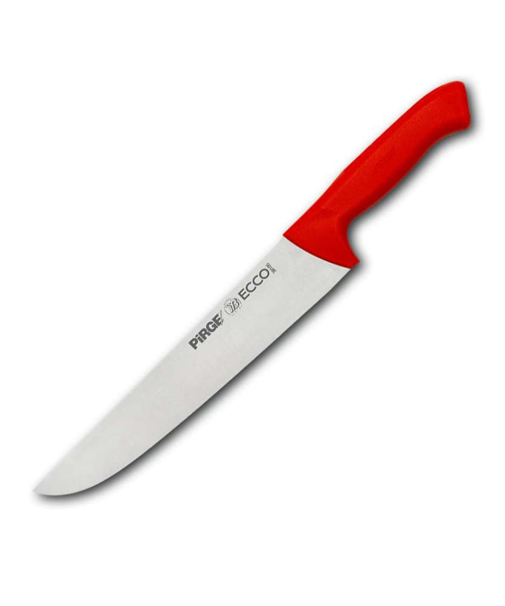 Pirge Ecco Metzgermesser 25 cm Rot Schlachtermesser - Fleischermesser - Stechmesser - Exzellenter Sc