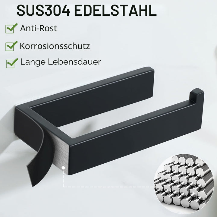 Toilettenpapierhalter Schwarz, SAYAYO Klopapierhalter Edelstahl Toilettenpapierhalter Bohren Toilet
