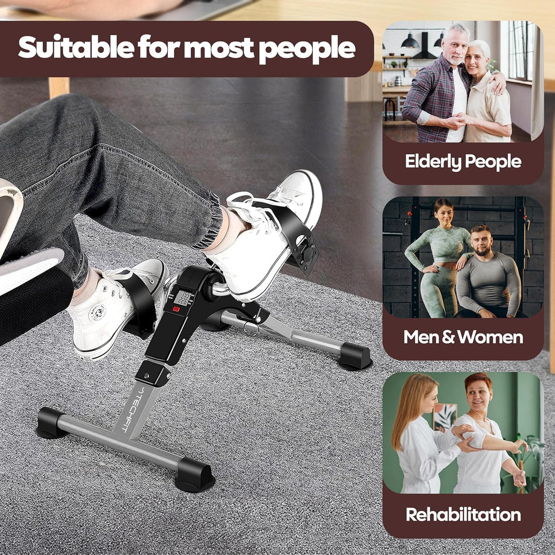 Techfit Pedal-Ausbilder, Mini-Heimtrainer für Heim und Büro, leichte Trainingsmaschine für Arme und