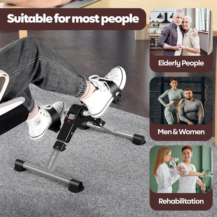Techfit Pedal-Ausbilder, Mini-Heimtrainer für Heim und Büro, leichte Trainingsmaschine für Arme und