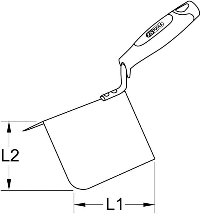 KS Tools 144.0242 Edelstahl Aussen-Eckenkelle, 125mm