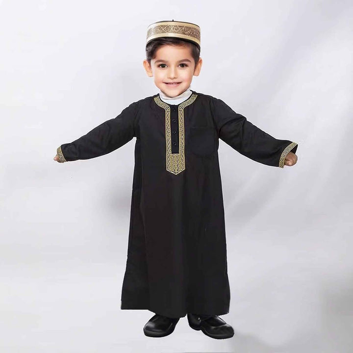 Generisch Abaya für Kinder, Gebetskleidung für Kinder, Abaya Kinder Junge Muslimische Kleider Langar