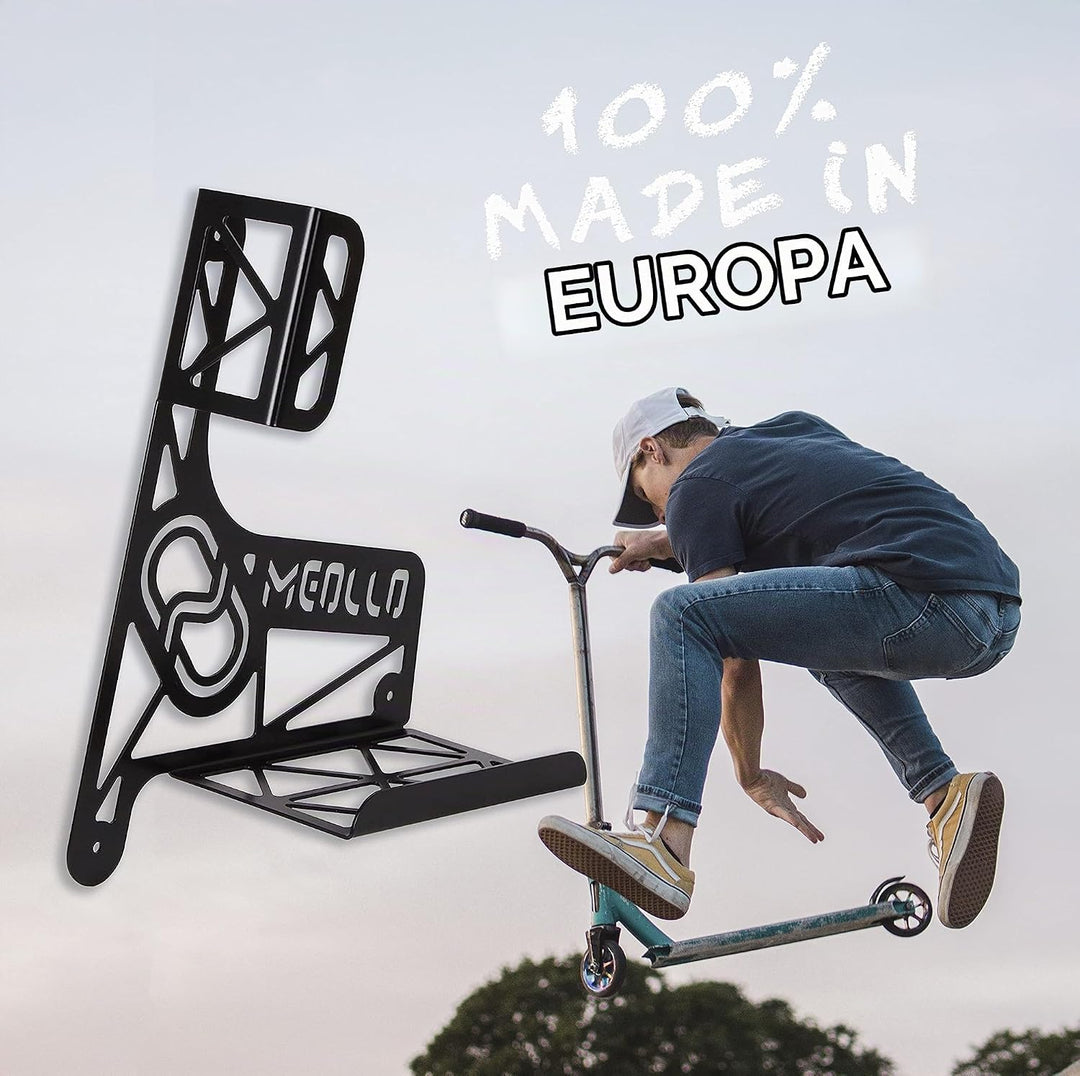 Kinderroller Scooter Wandhalterung (100% Stahl) 2 x schwarz, 2 x schwarz