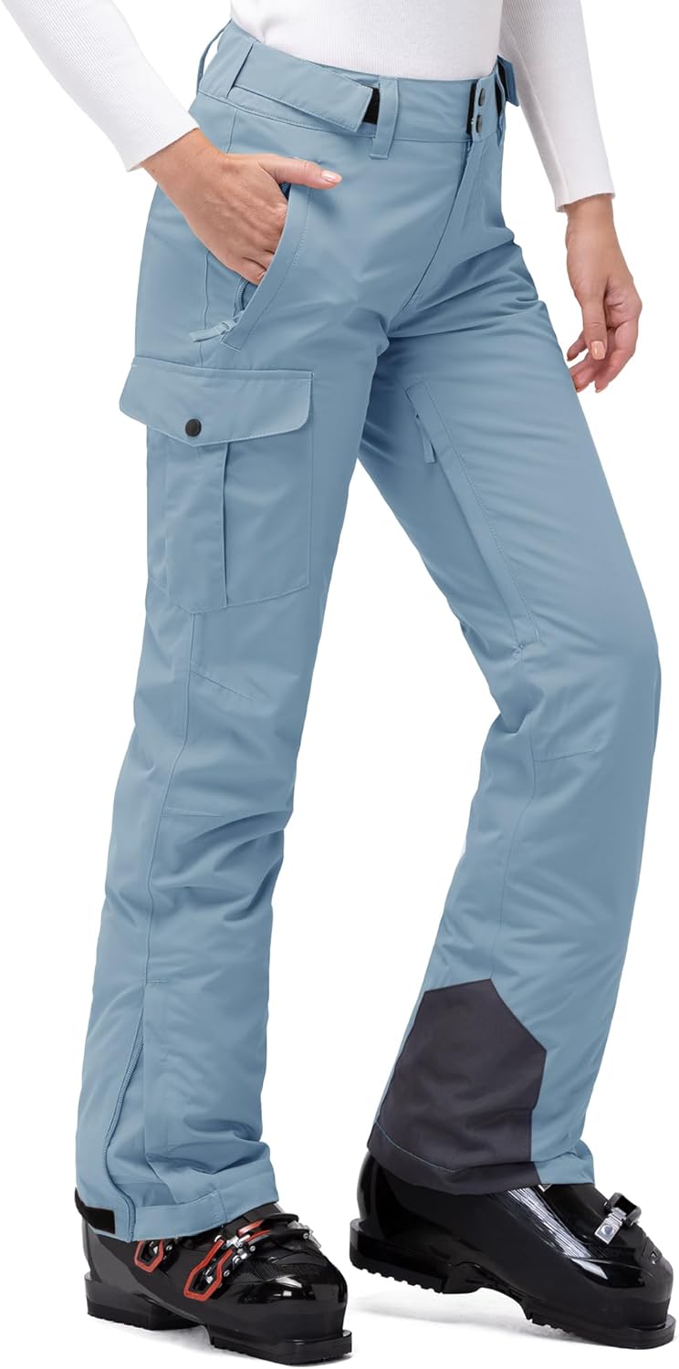 33,000ft Damen Skihose Outdoorhose Wasserdicht Winddichte Softshellhose Warme Gefütterte Thermohose