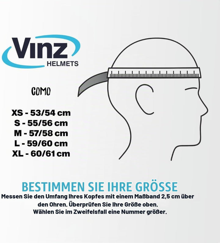 VINZ Como Jethelm mit Visier ECE 22.06 Zertifiziert | Roller Helm Mopedhelm Für Motoroller &amp; Vespa |