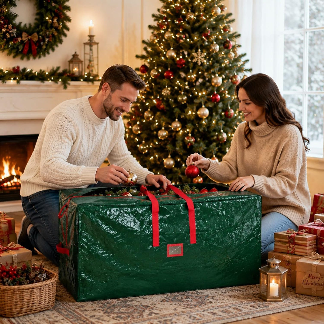 Hillylolly Tannenbaumtasche grün Aufbewahrungstasche für Weihnachtsbaum, Wasserdichtes Weihnachtsbau