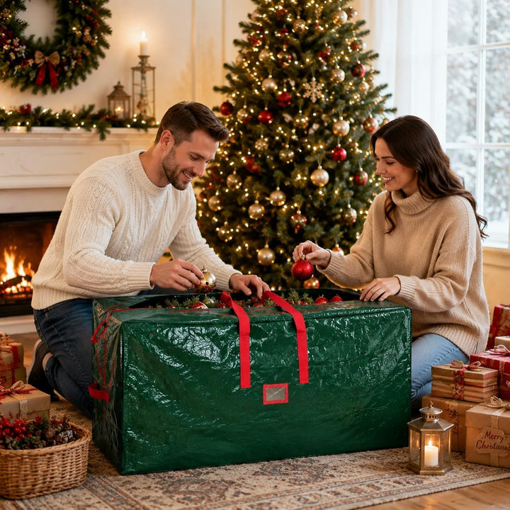 Hillylolly Tannenbaumtasche grün Aufbewahrungstasche für Weihnachtsbaum, Wasserdichtes Weihnachtsbau