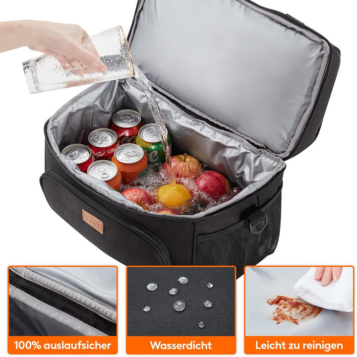 Lifewit Kühltasche Gross Einkaufstasche Faltbar Cooler Bag Sportliche Kühlbox Isoliertasche Double D