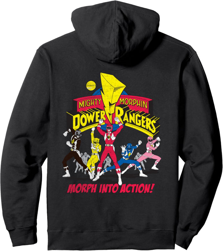 Power Rangers Logo verwandelt sich in Aktion Pullover Hoodie