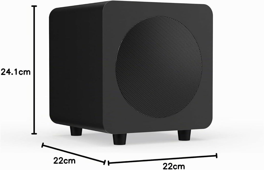 Kanto SUB6 Sealed Powered Subwoofer | 200W Peak Power | 6” Woofer | Quick &amp; Accurate Bass | Ultra-co