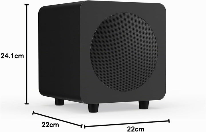 Kanto SUB6 Sealed Powered Subwoofer | 200W Peak Power | 6” Woofer | Quick &amp; Accurate Bass | Ultra-co