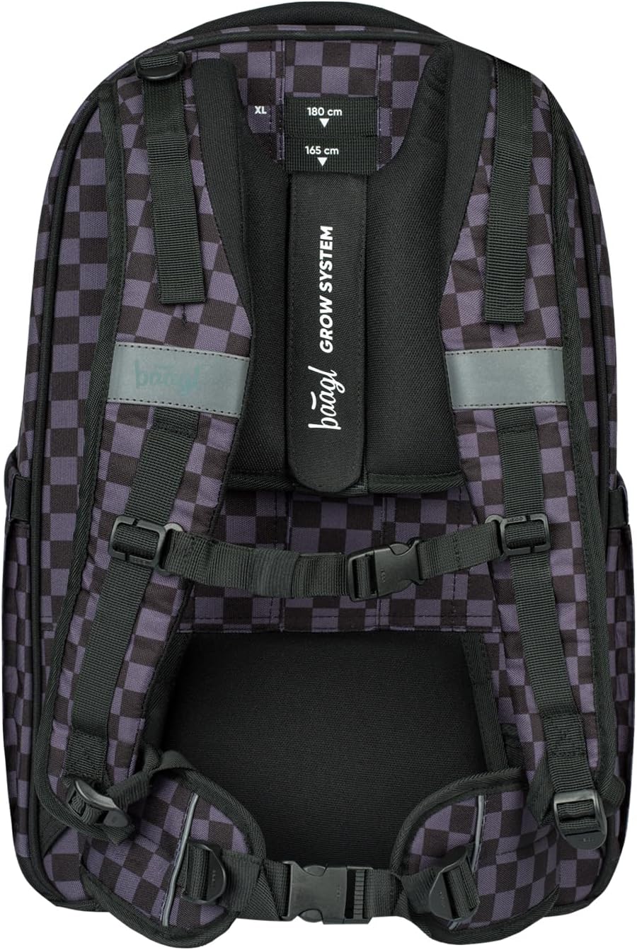 Baagl Schulrucksack für Jungen Mädchen Teenager - Skate Max - Skateboard Rucksack - Kinderrucksack m