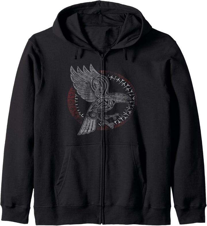 Nordmann Norse Raven Wikinger Odins Raben Kapuzenjacke
