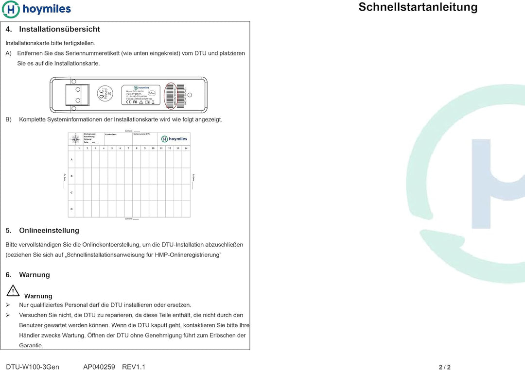 Hoymiles DTU-WLite Datenübertragungs- und Kontrolleinheit für Wechselrichter der Serien HM und MI +