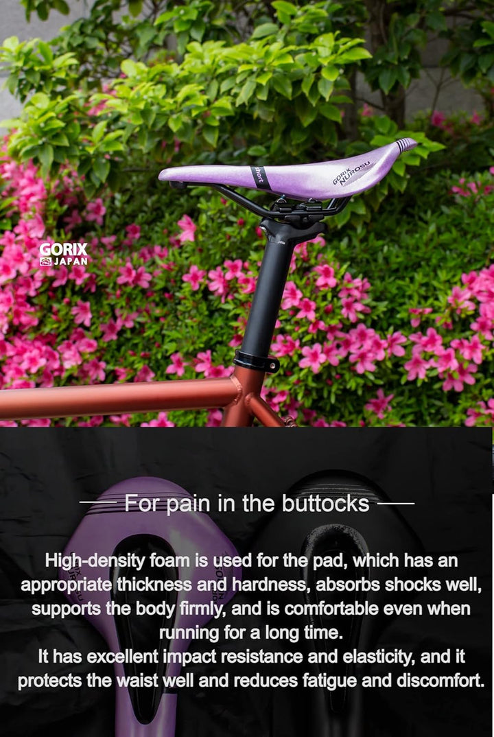 GORIX GX-NUROSU, kurzer Sattelsitz, kurze Nase, leicht, MTB Schwarz, Schwarz