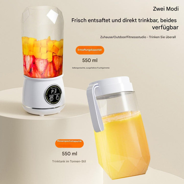 Kabelloser Und Tragbarer Mixer - 550 ml Auslaufsicherer Kabelloser Leistungsstarker Mixer für Shakes