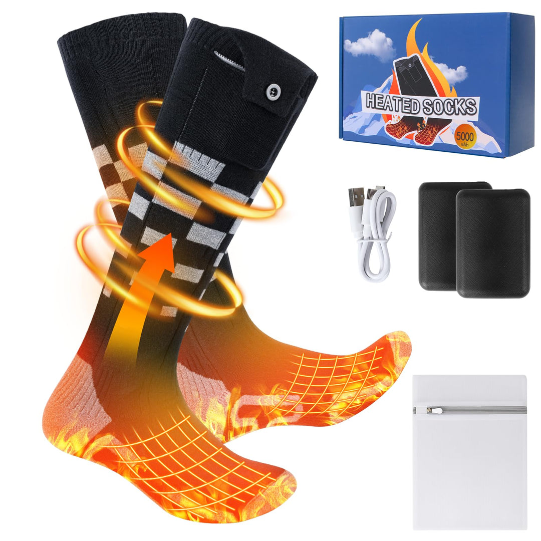 Beheizbare Socken Akku Wiederaufladbare elektrische Beheizte Socken für Damen und HerrenTemperature