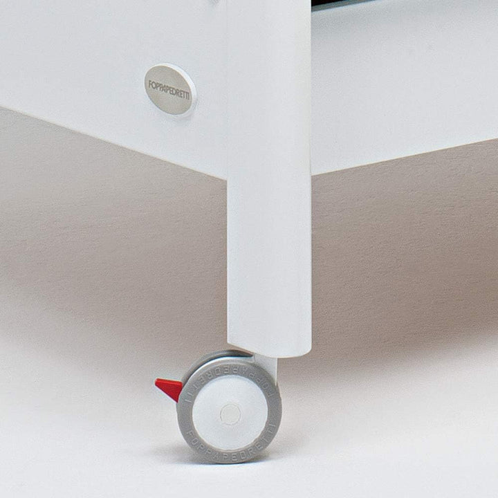 Foppapedretti 4 gummierte Nylon-Räder, Ersatz für Kinderbetten und Badewannen von Foppapedretti, wei