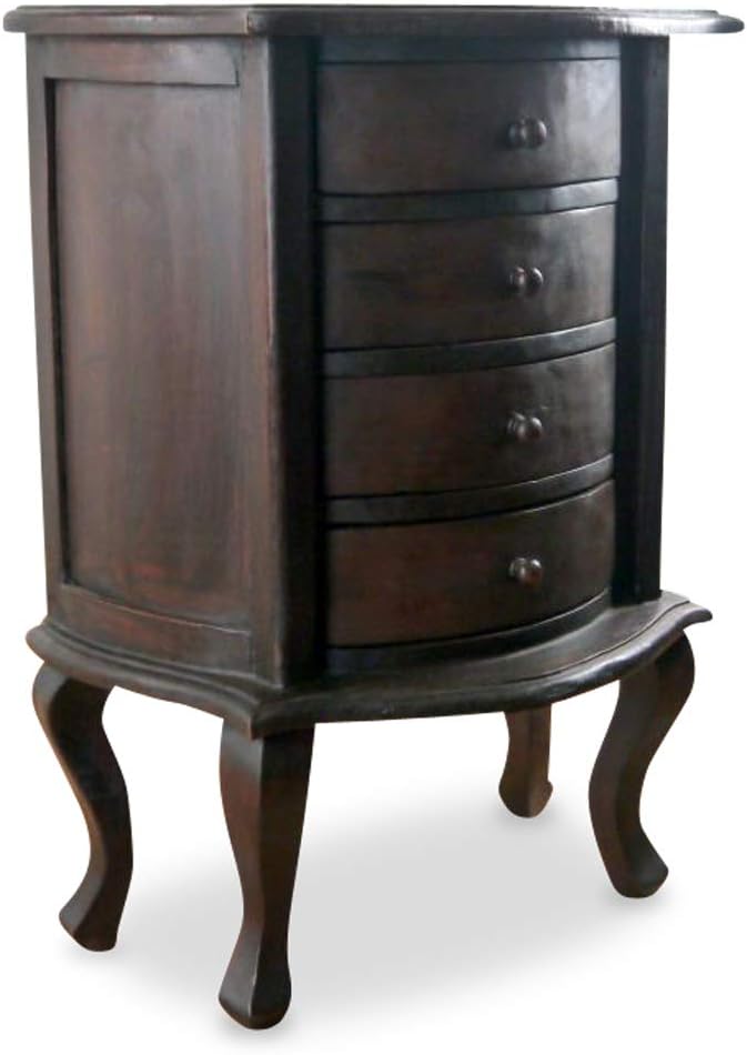 livasia Massivholzschrank bogenförmig Kommode asiatischer Schubladenschrank (Handarbeit)