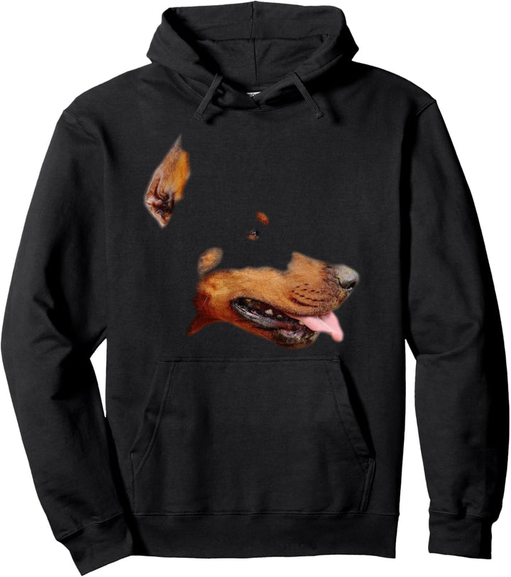 Dobermann Pinscher Gesicht Pullover Hoodie
