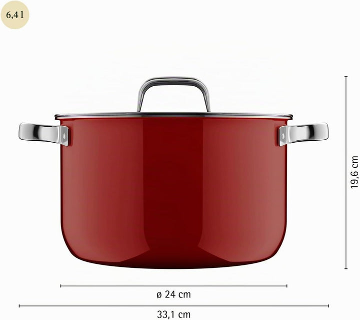 WMF Fusiontec Mineral Pro, Kochtopf mit Deckel, 24 cm, kratzfestes Material, Topf Induktion, für all