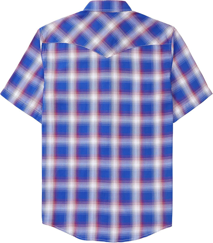 Dubinik® Bambusfaser Kurzarmhemd Herren Freizeithemden Für Herren Druckknöpfe Cowboy Vintage Western