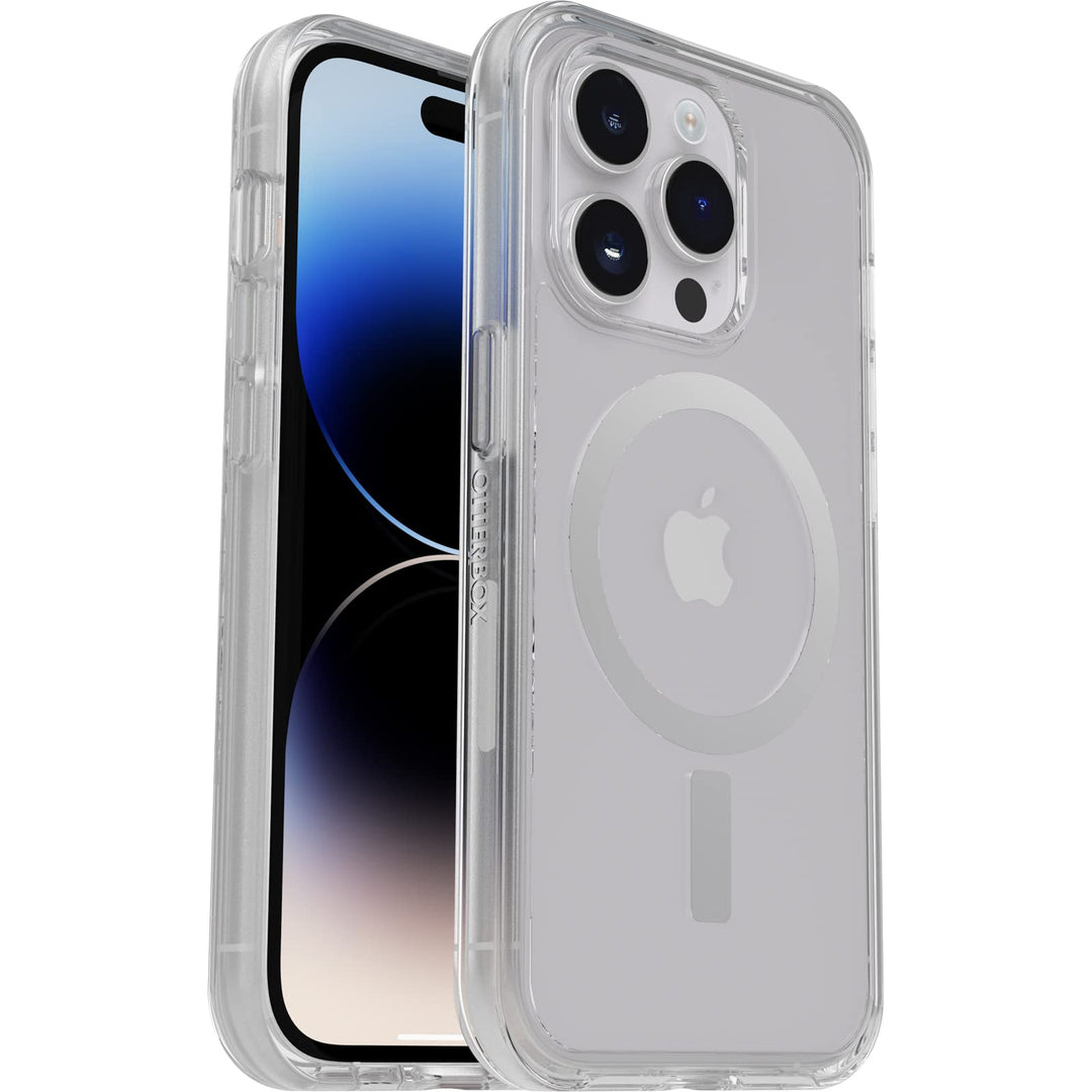 OtterBox Symmetry+ transparente Hülle für iPhone 14 Profür MagSafe, stossfest, sturzsicher, schützen