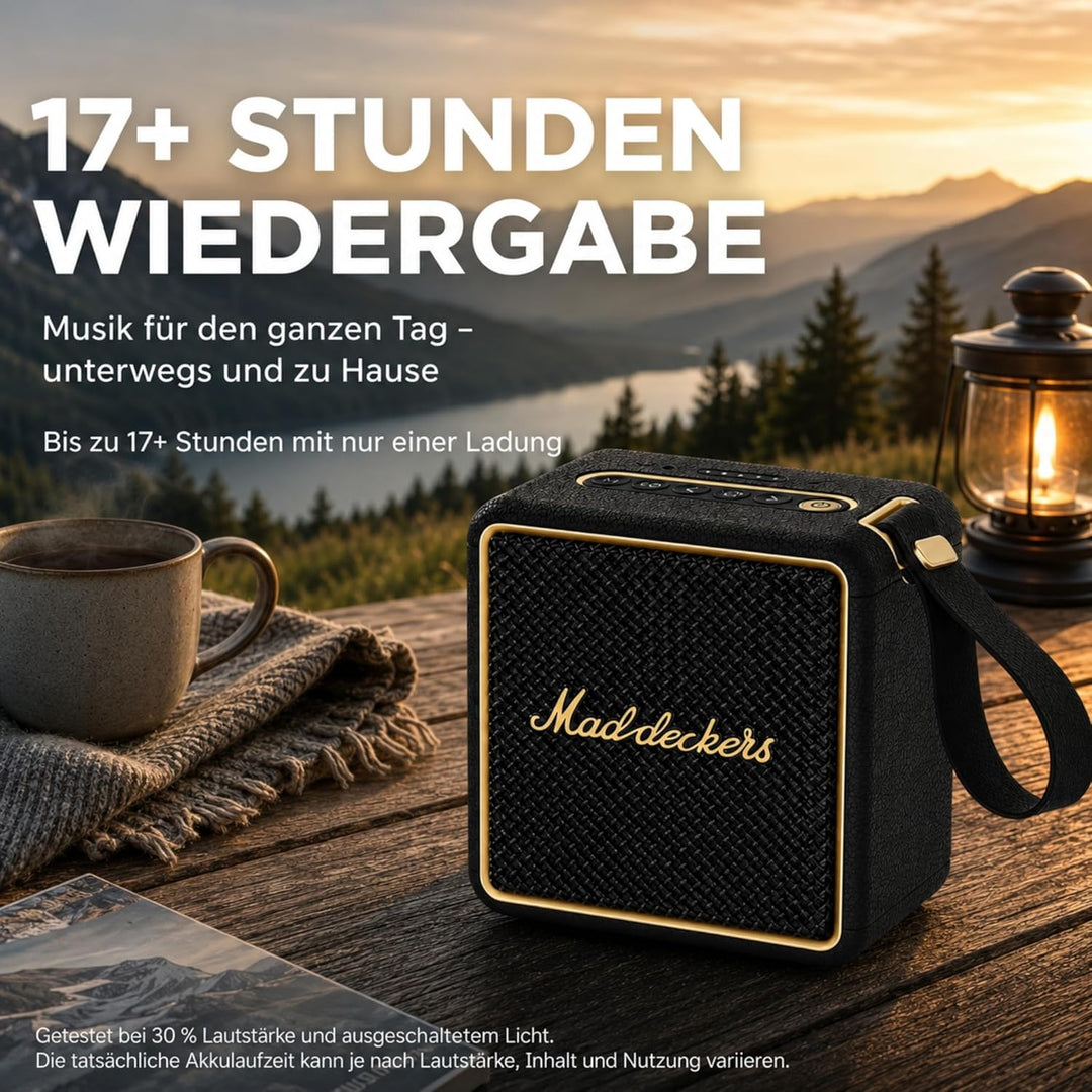 MG II Bluetooth Lautsprecher 40W, Tiefer Bass mit DSP, RGB Licht, IPX7 Wasserdicht, Dual-Treiber,17H