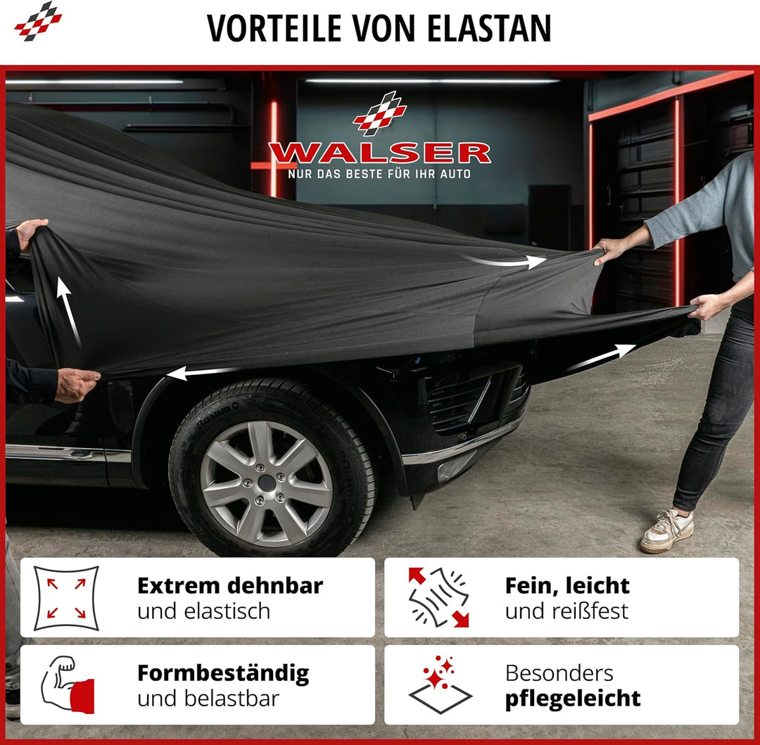 Walser Premium Abdeckung Auto Indoor Stretch Plus Qualitätssieger Sehr Gut* Autoabdeckung Winter Aut