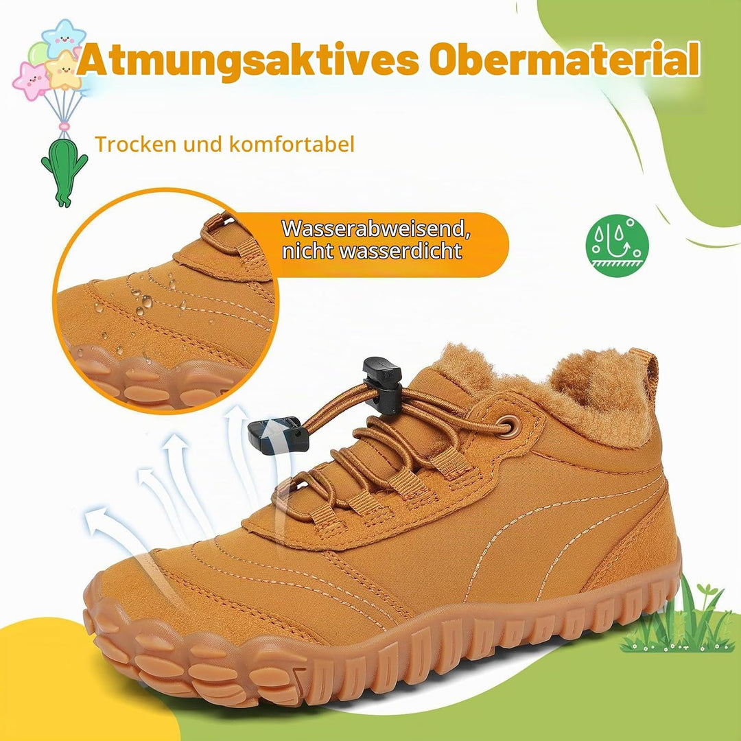 SAGUARO Kinder Winter Barfussschuhe Winterschuhe Warme Gefüttert Wanderschuhe Leicht rutschfest Wint