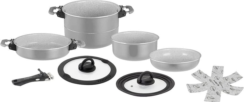 BRUNNER Koch Geschirr Set Fusion 7+1 Magnetic Camping Küche Topf Pfanne Keramik