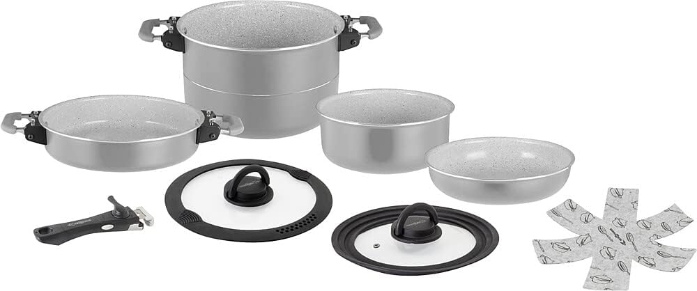 BRUNNER Koch Geschirr Set Fusion 7+1 Magnetic Camping Küche Topf Pfanne Keramik