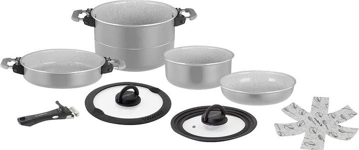 BRUNNER Koch Geschirr Set Fusion 7+1 Magnetic Camping Küche Topf Pfanne Keramik