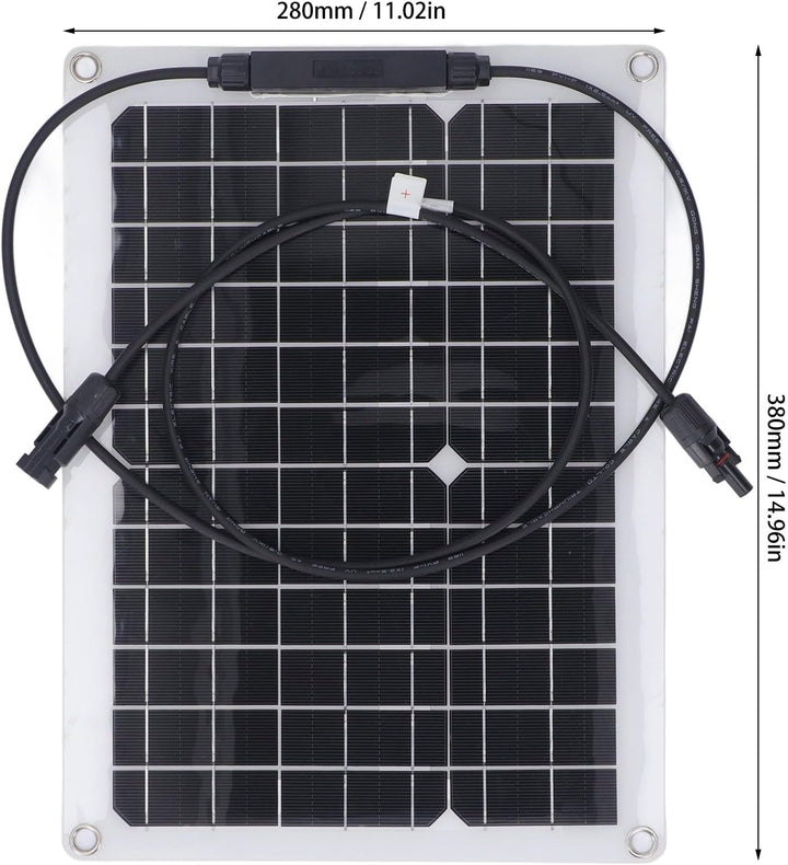 18 V 15W Kleines Solarpanel Flexible Kit für Batterieladung, Wohnmobil, Überwachungskamera, Off -Git