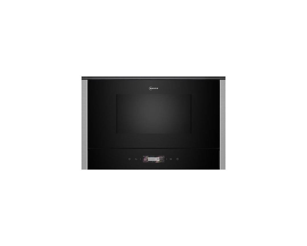 NEFF NL4WR21N1 Einbau-Mikrowelle N70, Integrierbare Mikrowelle ohne Grill 40 x 60cm, Full Touch TFT-