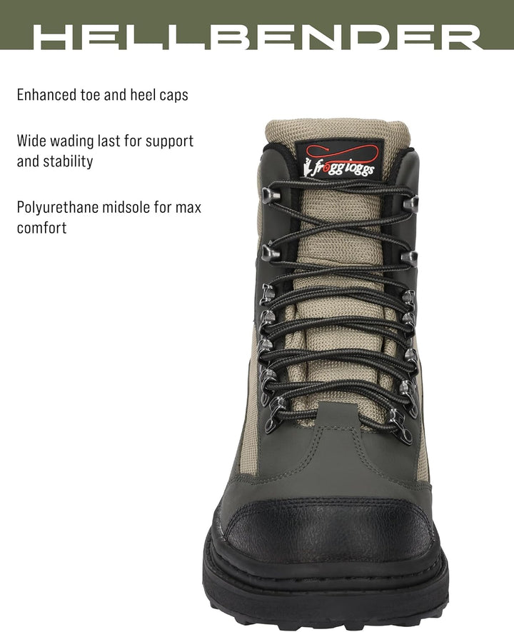 FROGG TOGGS Men’s Hellbender Fishing Wading Boot 13 Stollen