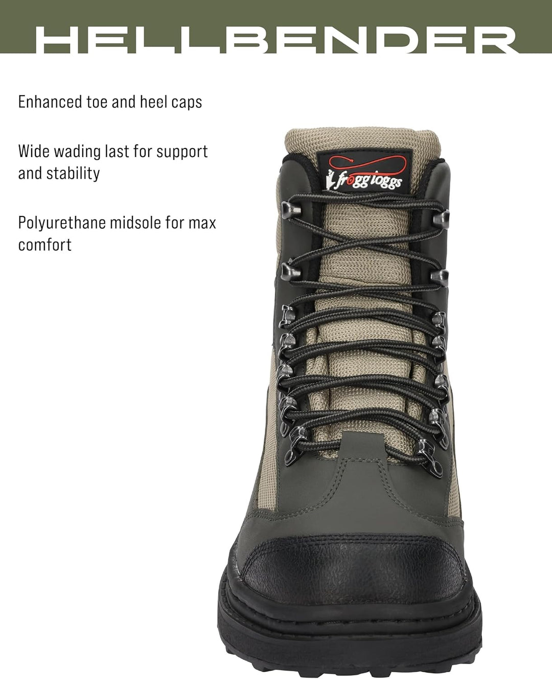 FROGG TOGGS Men’s Hellbender Fishing Wading Boot 14 Stollen