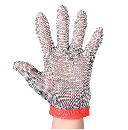 ThreeH Schnittfeste Handschuhe aus Edelstahl 304L Drahtgewebe für Schneiden schneiden hacken Fleisch