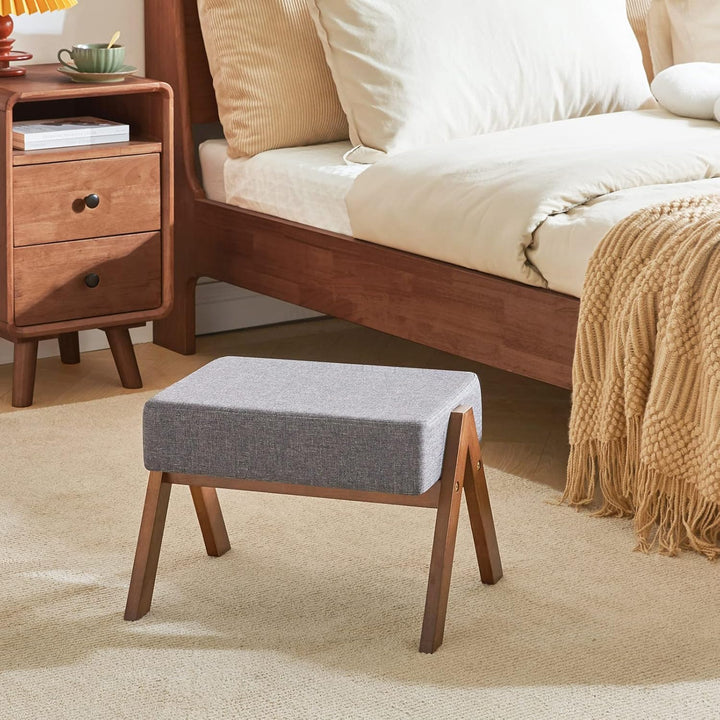 YMYNY Fusshocker, Ottoman klein, Schuhe Wechselhocker, Hilfsfusshocker, Typ A Moderner Stabiler Holz