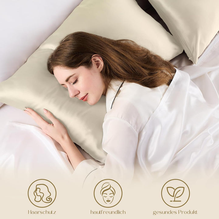 ZIMASILK Kissenbezug aus 100% Seide für Haare und Haut. Doppelseitige 19 Momme Reine Maulbeerseide K