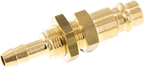 Schott-Kupplungsstecker (NW7,2) 6 (1/4") mm Schlauch, Messing Werkstoff:Messing A:M 12x1 Emax:10mm