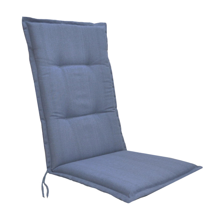 LILENO HOME Gartenstuhl Auflagen als [1er Set - Hochlehner] in Jeans Neu - Bequeme Liegen als Sitzau