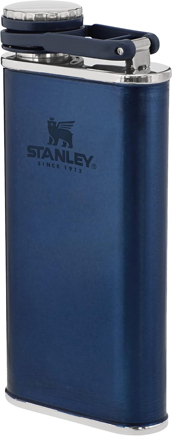 Stanley Classic Wide Mouth Flask 236 ml Nighfall mit Never-Lose Kappe - Edelstahl Flachmann mit Weit