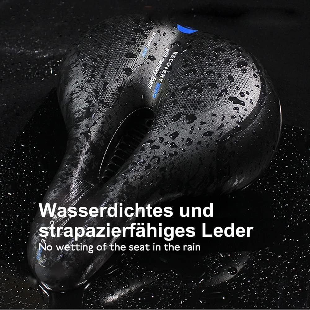Melko Fahrradsattel Gel Fahrradsitz Fahrrad Sattel mit Regenschutzhülle und Nachtreflexstreifen - ko