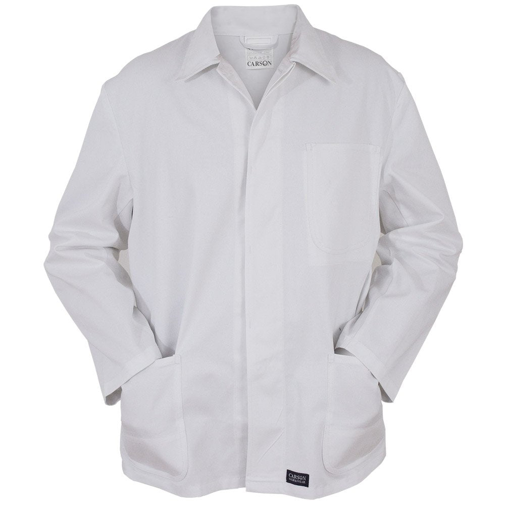 Carson Classic Workwear Arbeitsjacke aus reiner Baumwolle, 1 Stück, 62, weiss, KTH709J.W Weiss 62, W