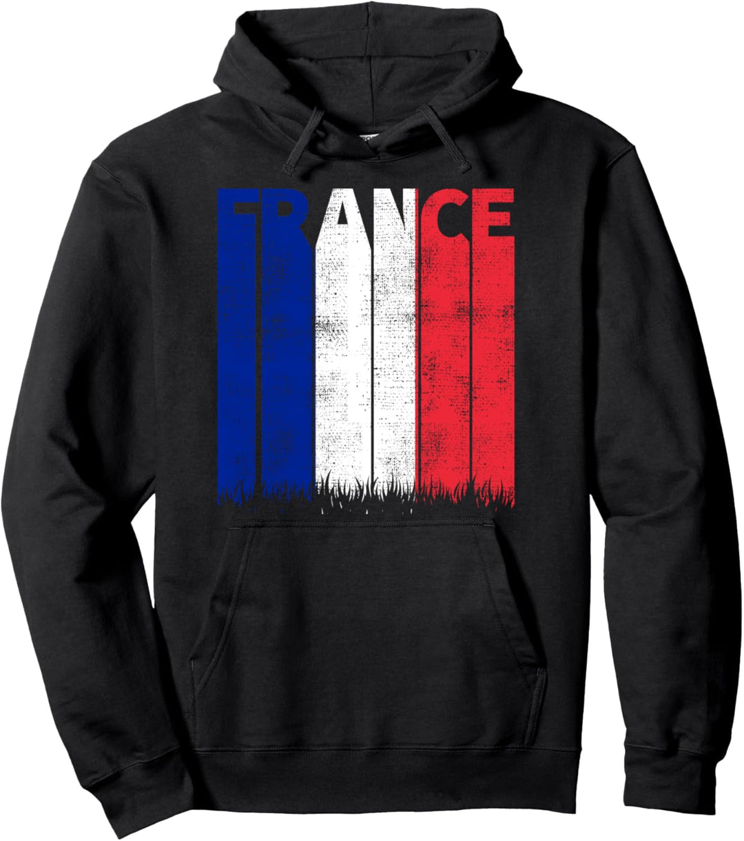 Vintage Frankreich Fussball Retro Fan Mannschaft Pullover Hoodie
