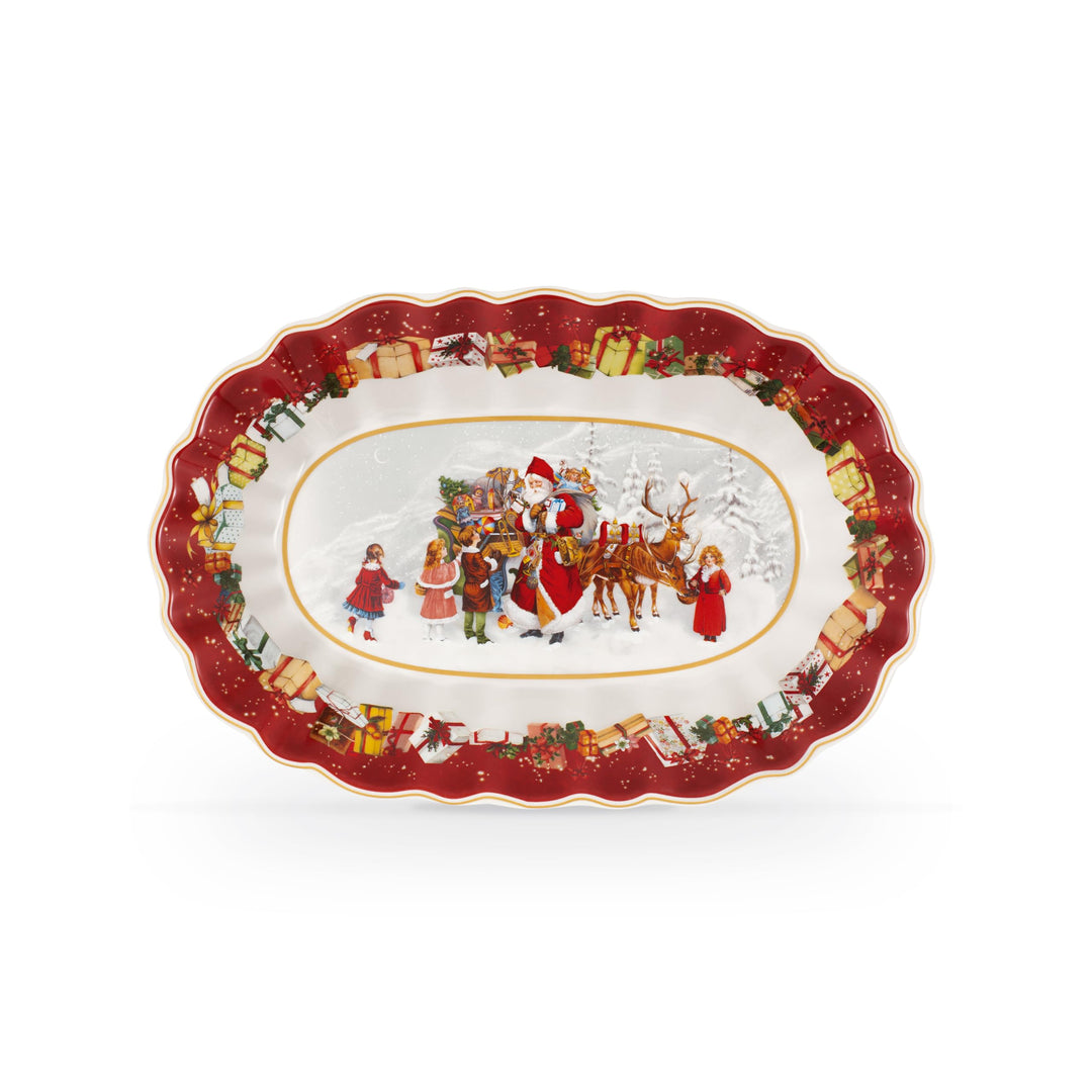 Villeroy & Boch – Toy's Fantasy Gebäckteller Weihnachten Gross, Stollenplatte, Weihnachtsteller, Wei